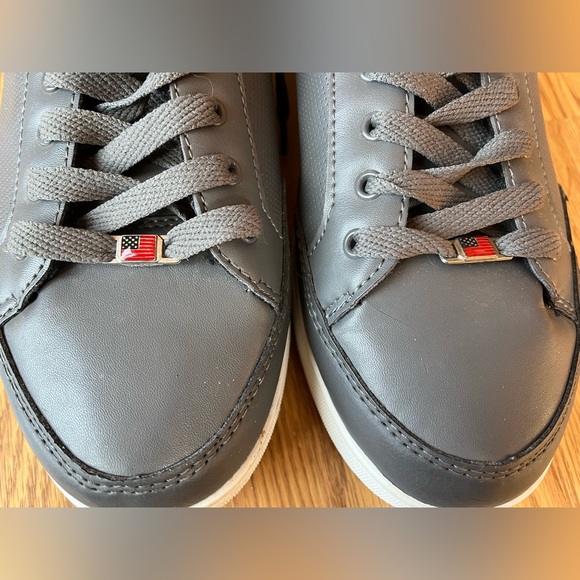 Men’s Polo Assn Sneaker Shoe Gray Blue Navy Size 12 Ralph Lauren Casual - Picture 7 of 12